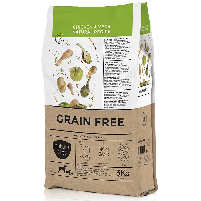Diet Grain Free Pollo y Vegetales▷Pienso Grain Free para Perros