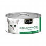 Kit Cat Lata Atún y Camarones para Gatos y Gatitos 80g.
