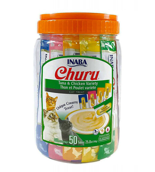 Churu Puré Variedades con Atún y Pollo 50 unidades
