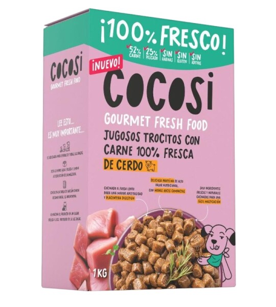 Cocosi Gourmet Fresh Food Alimentación Completa Semi-Húmeda con Cerdo Fresco