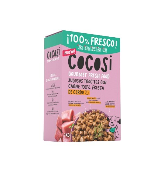 Cocosi Gourmet Fresh Food Alimentación Completa Semi-Húmeda con Cerdo y Pescado Frescos