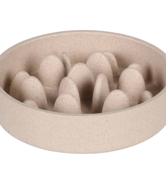 Flamingo Comedero de Bambú Slow Feeder Beige