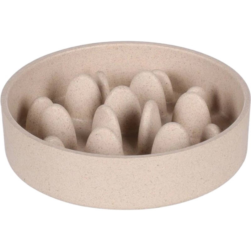 Flamingo Comedero de Bambú Slow Feeder Beige