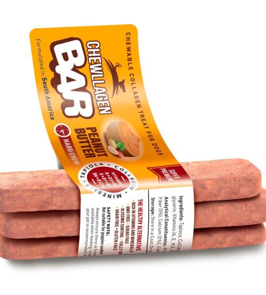 Chewllagen BAR Snack Mantequilla Cacahuetes Para Perros