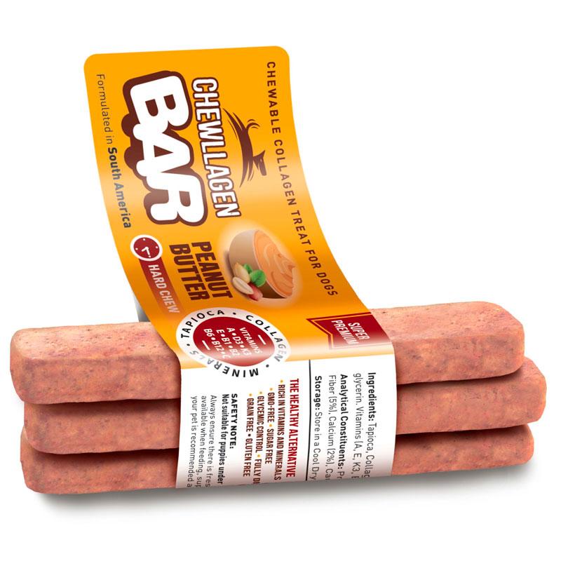 Chewllagen BAR Snack Mantequilla Cacahuetes Para Perros