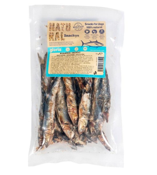 Gloria Snack Boquerones Deshidratados para Perros y Gatos 70g