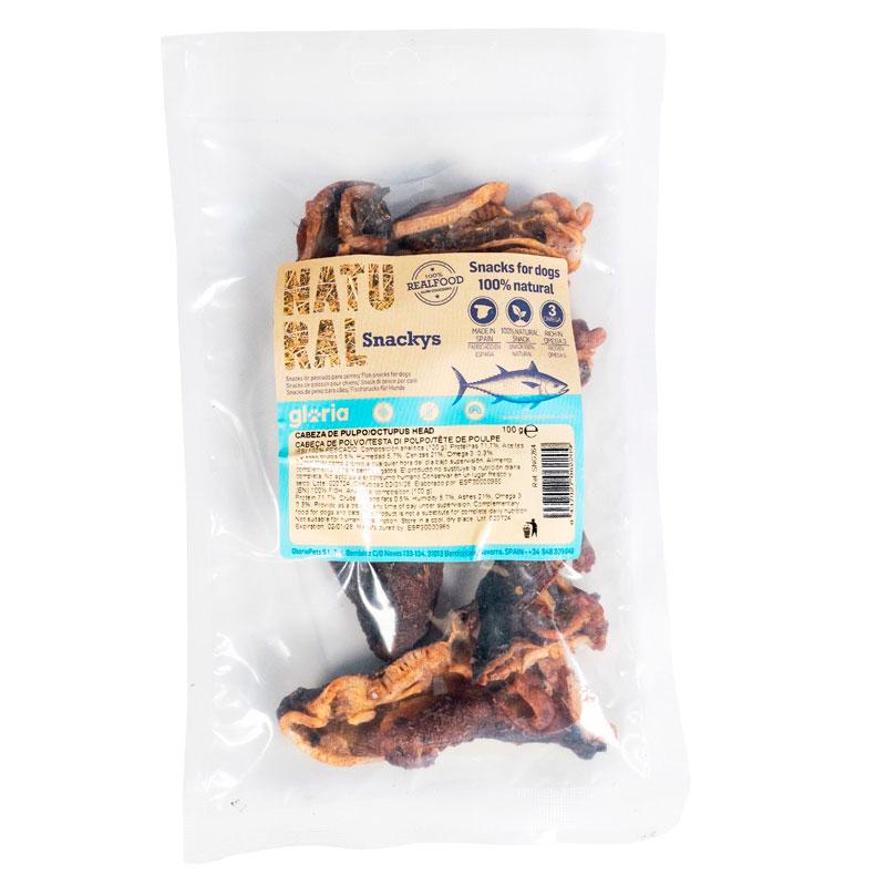 Gloria Snack Cabeza de Pulpo Deshidratado Para Perros y Gatos 100g