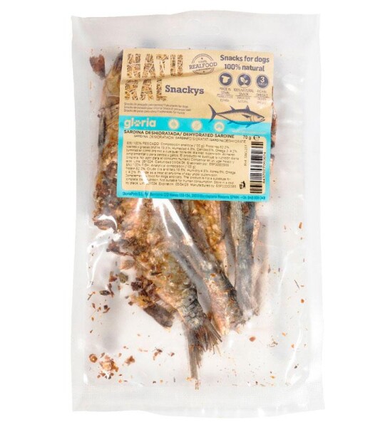 Gloria Snack Sardina Deshidratada Para Perros y Gatos 70g