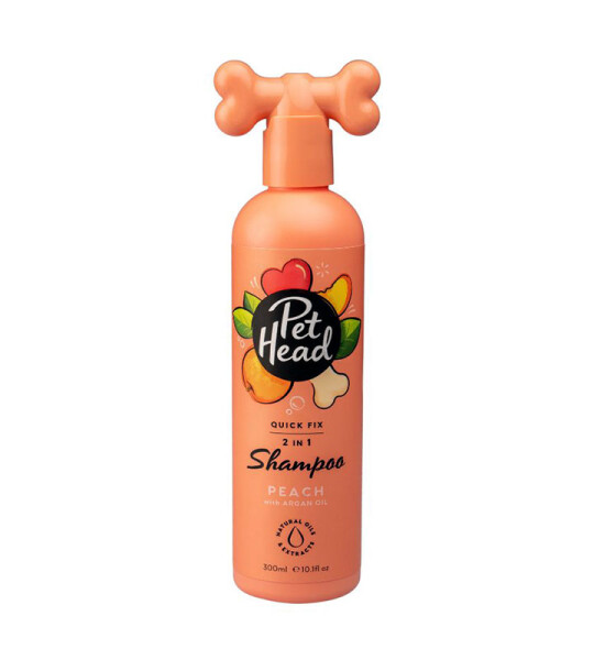 Pet Head Fix 2 en 1 Champú Acondicionador Natural con Melocotón y Aceite de Argán