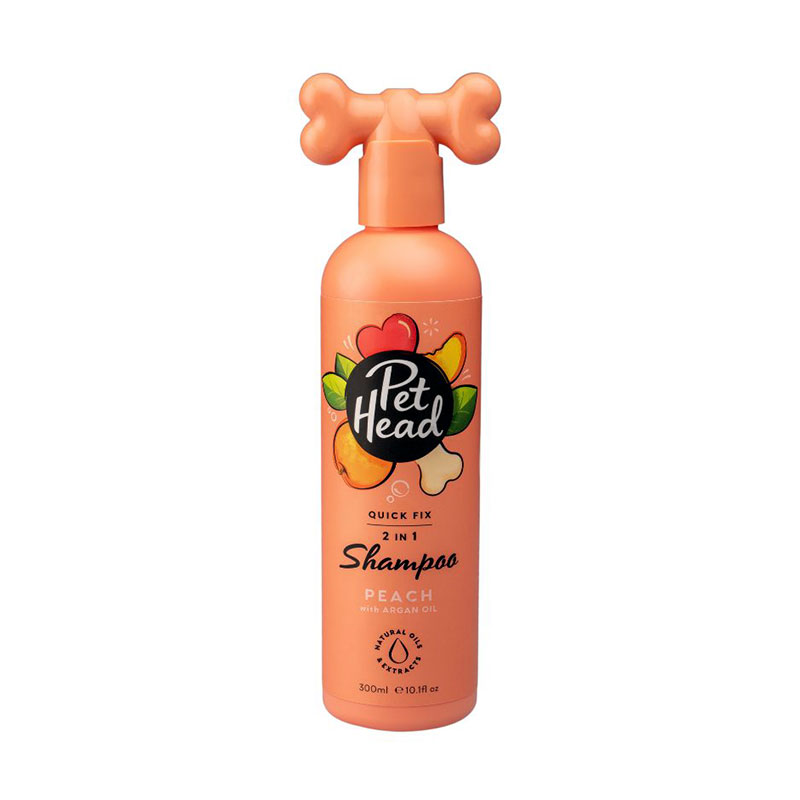 Pet Head Fix 2 en 1 Champú Acondicionador Natural con Melocotón y Aceite de Argán