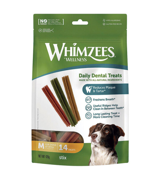 Whimzees Barritas M Snack Dental 14 piezas