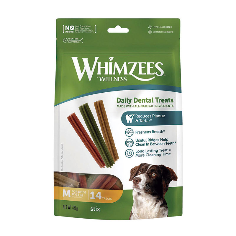 Whimzees Barritas M Snack Dental 14 piezas
