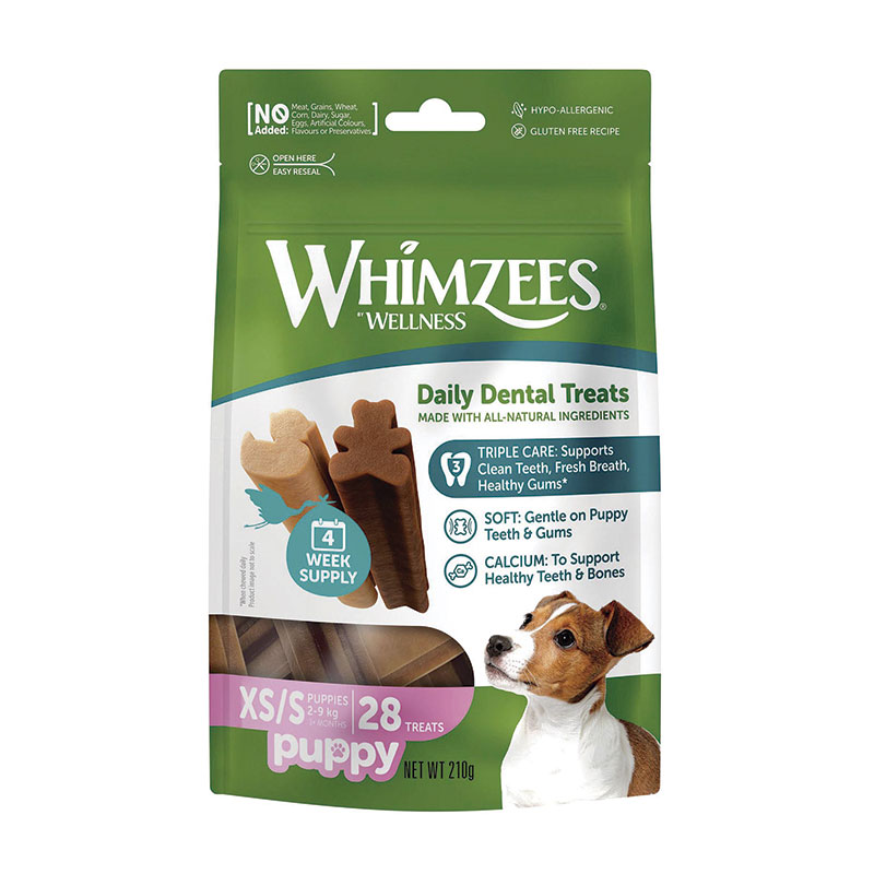 Whimzees Cachorros XS/S Snack Dental Natural 28 piezas