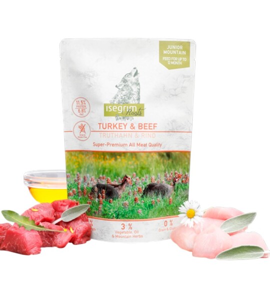Isegrim Junior - Pavo y Ternera con Boniato y Aceite de Salmón