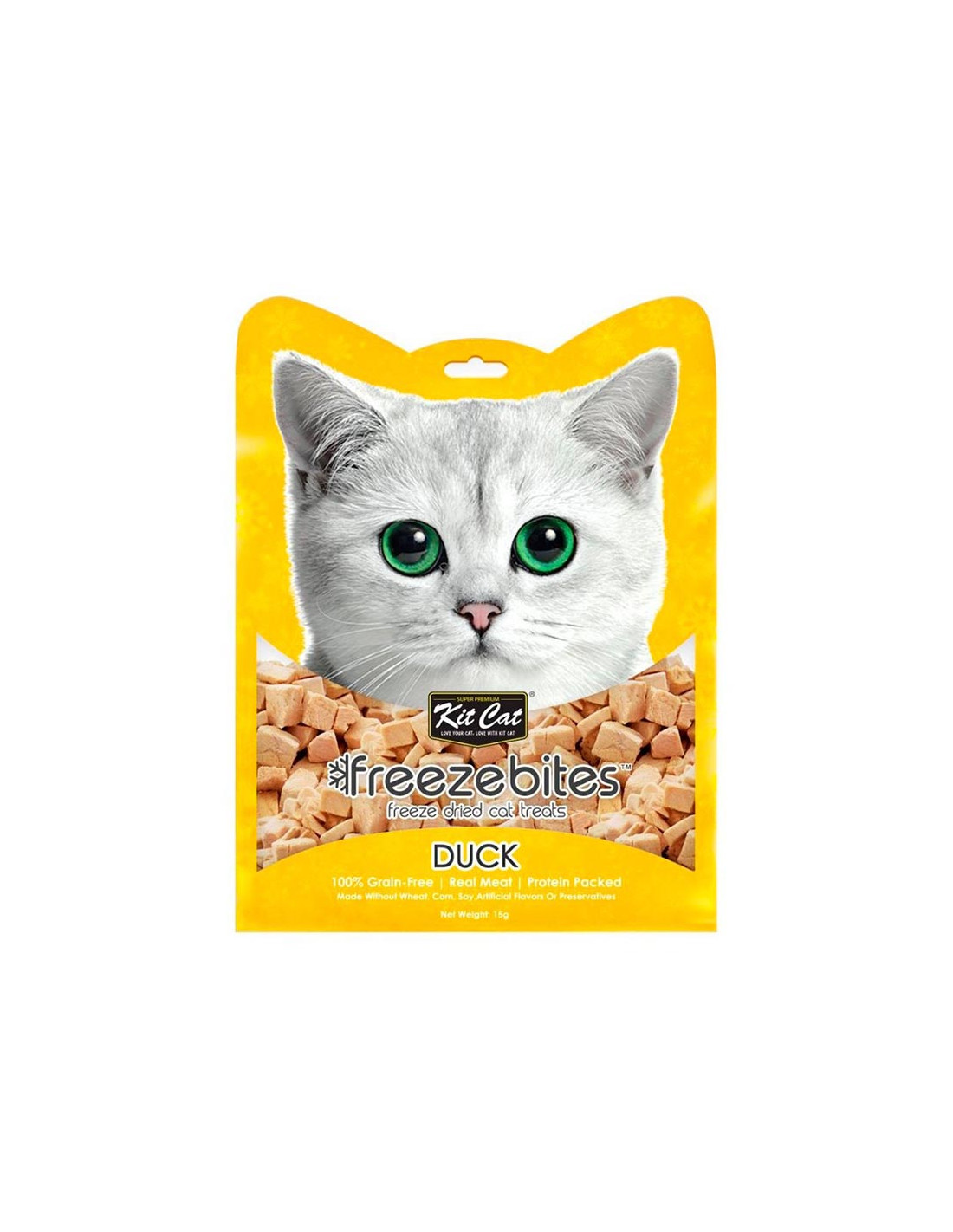 Kit Cat FreezeBites Pato Snacks naturales para gatos
