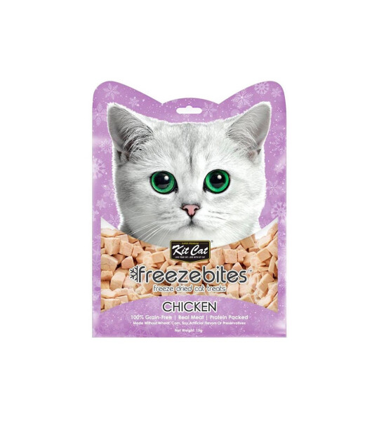 Kit Cat FreezeBites Pollo Snacks naturales para gatos