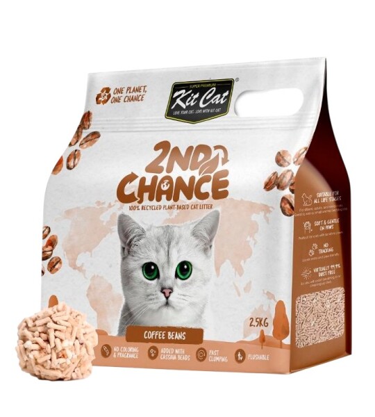 Kit Cat Arena Super Absorbente de Guisante Aroma de Café