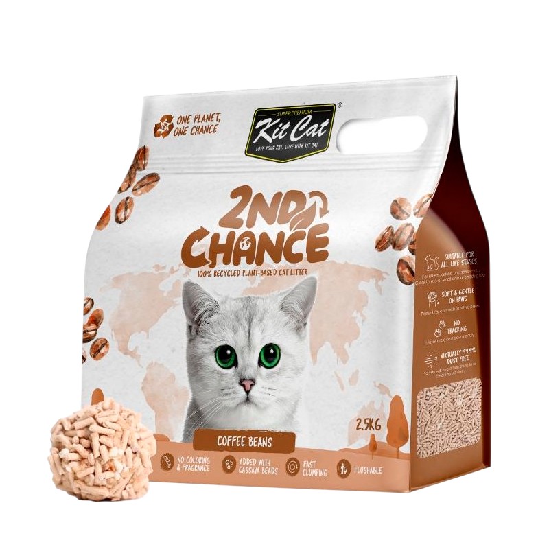 Kit Cat Arena Super Absorbente de Guisante Aroma de Café