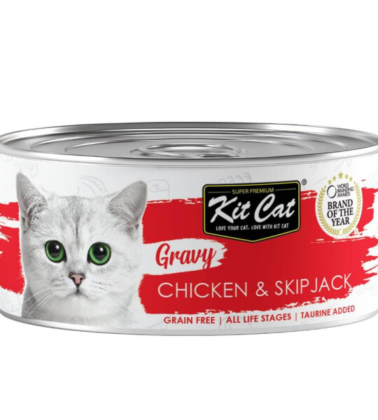 Kit Cat Gravy Pollo con Bonito Skipjack 70g