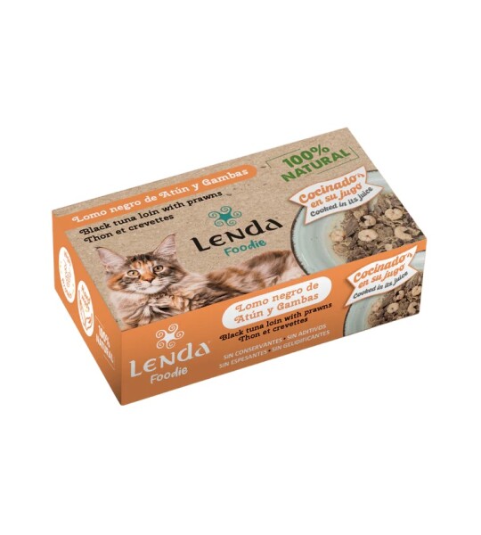 Lenda Foodie Lomo negro de Atún y Gambas para gatos 120 gr