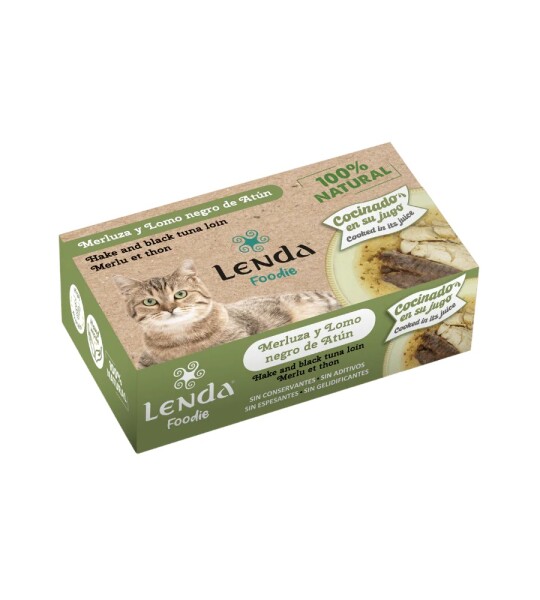 Lenda Foodie Merluza y Lomo Negro De Atún para gatos 120gr