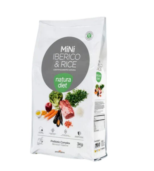 Natura Diet Ibérico & Rice Mini - Cerdo Ibérico y Arroz para Razas Pequeñas