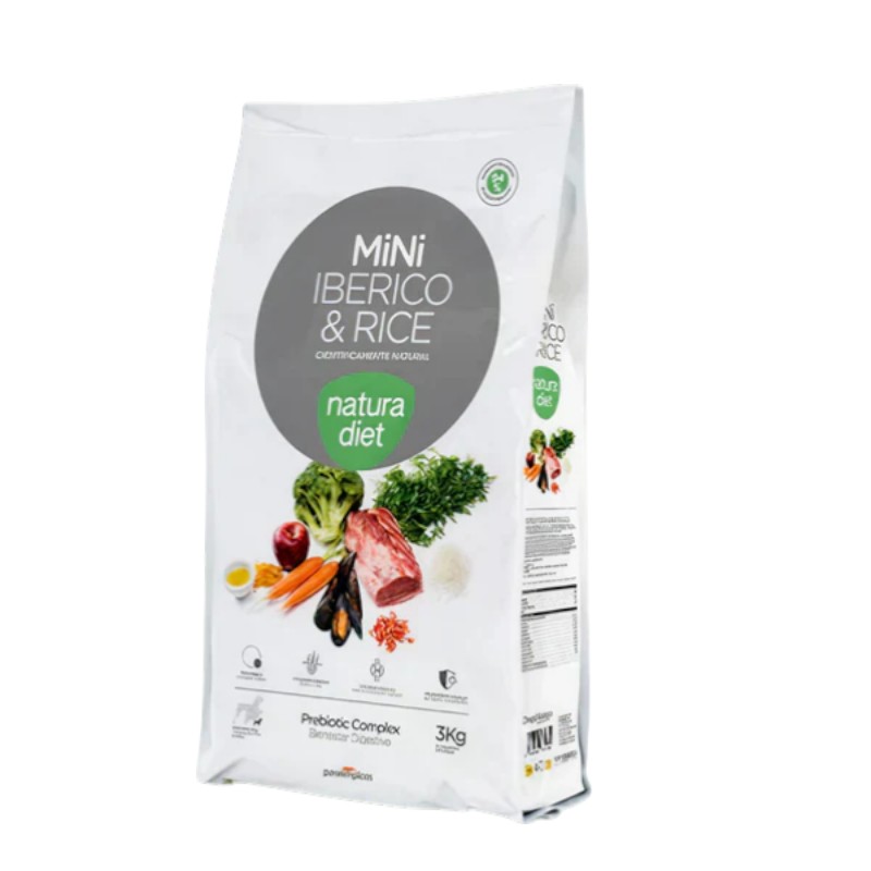 Natura Diet Ibérico & Rice Mini - Cerdo Ibérico y Arroz para Razas Pequeñas