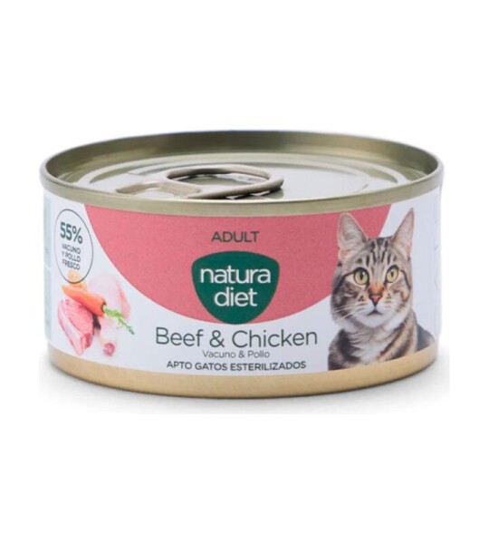 Natura Diet Adult/Sterilised Beef & Chicken Paté para gatos 85 g