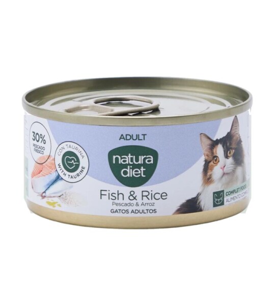 Natura Diet Cat Paté Adult Fish & Rice 85 g