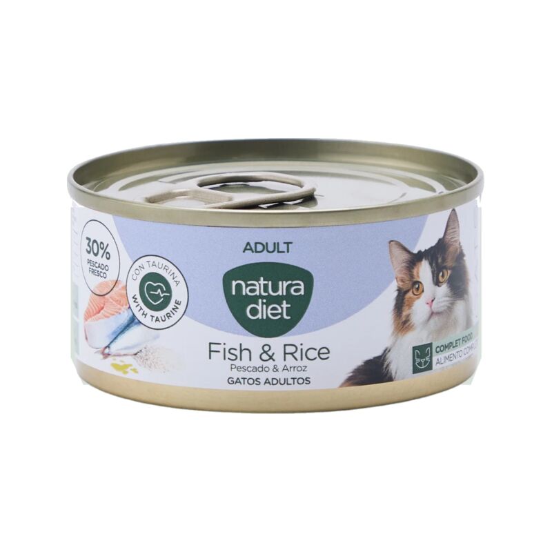 Natura Diet Cat Paté Adult Fish & Rice 85 g