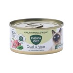 Natura Diet Cat Paté Adult Hypoallergenic Quail & Vegs 85 g