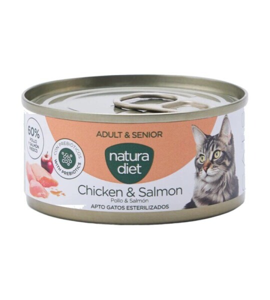 Natura Diet Adult/Senior Chicken & Salmon Paté para gatos 85 g