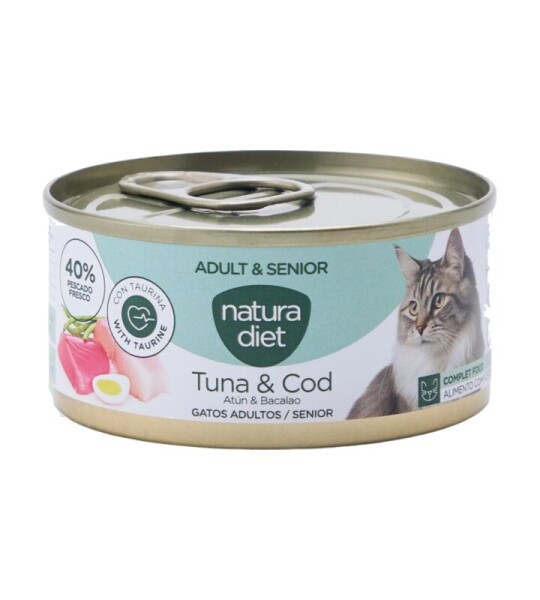Natura Diet Cat Paté Adult & Senior Tuna & Cod 85 g