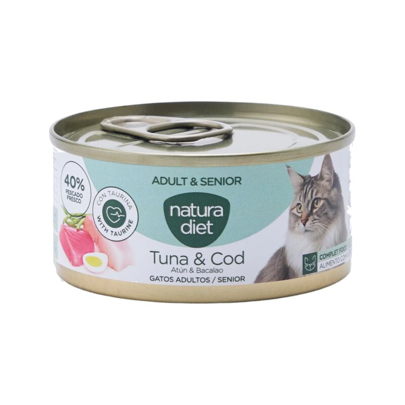 Natura Diet Cat Paté Adult & Senior Tuna & Cod 85 g