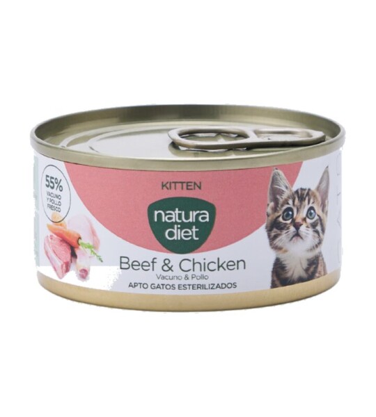 Natura Diet Cat Paté Kitten Beef & Chicken 85 g