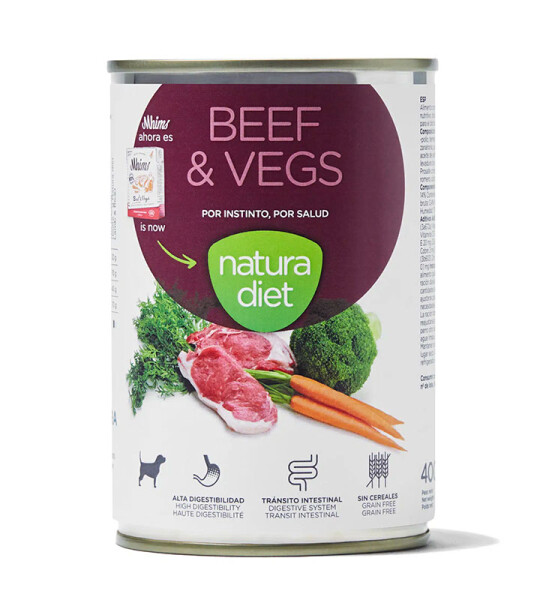 Natura Diet Beef & Vegs Alimento Húmedo Vacuno y Verduras 400 g