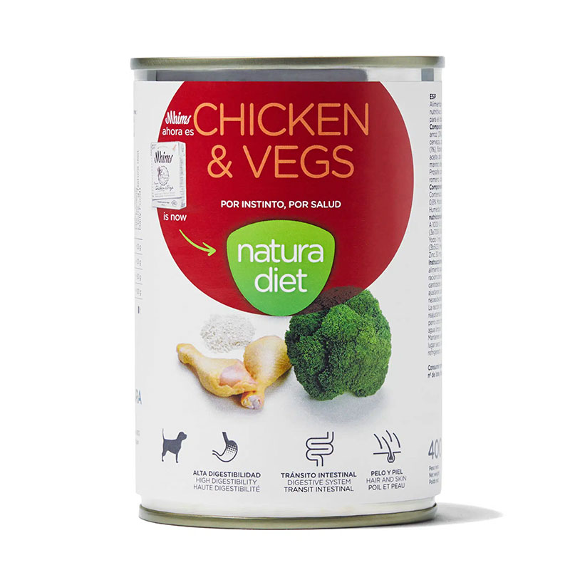 Natura Diet Chicken & Vegs Alimento Húmedo Pollo y Verduras 400 g