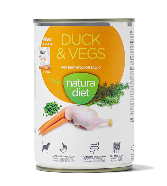 Natura Diet Duck & Vegs Alimento Húmedo Pato y Verduras 400 g