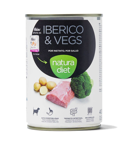 Natura Diet Iberico & Vegs Alimento Húmedo Cerdo Ibérico y Verduras 400 g