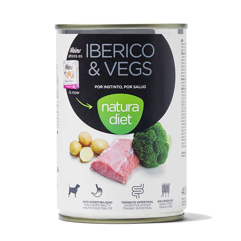 Natura Diet Iberico & Vegs Alimento Húmedo Cerdo Ibérico y Verduras 400 g