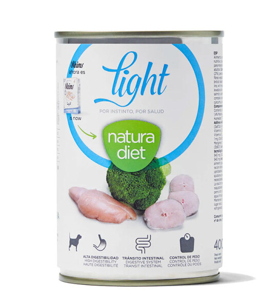 Natura Diet Light Alimento Húmedo Bajo en Calorías 400 g