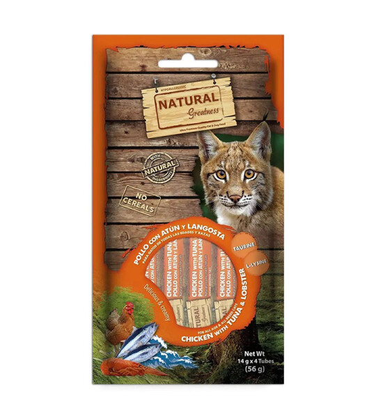 Natural Greatness Crema de Pollo con Atún y Cangrejo para Gatos
