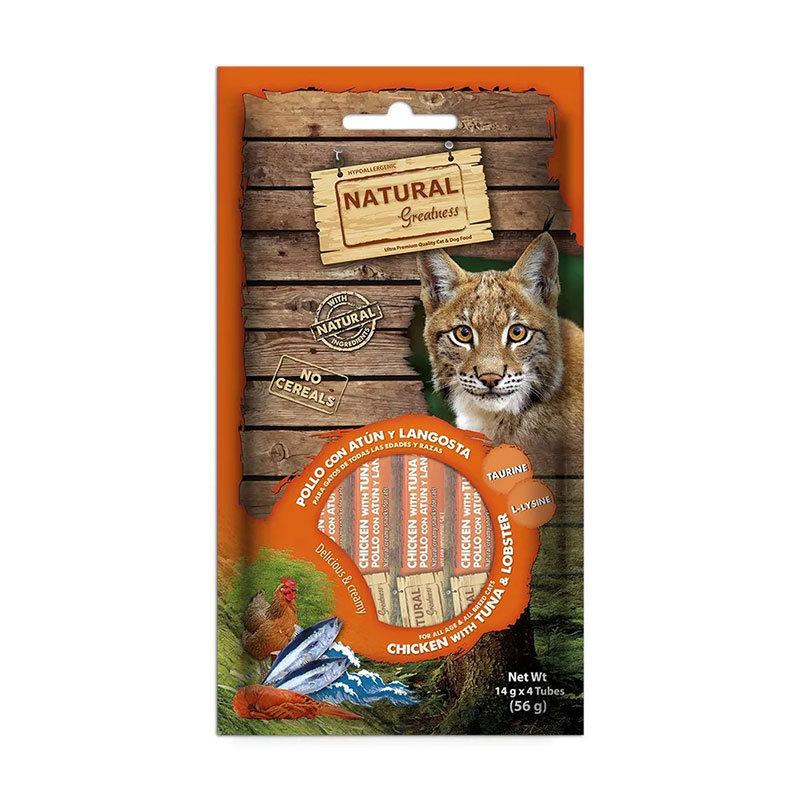 Natural Greatness Crema de Pollo con Atún y Cangrejo para Gatos