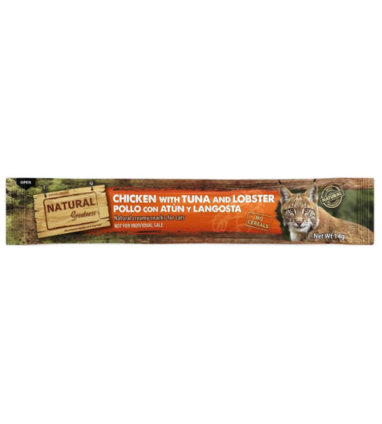 Natural Greatness Crema de Pollo con Atún y Cangrejo para Gatos