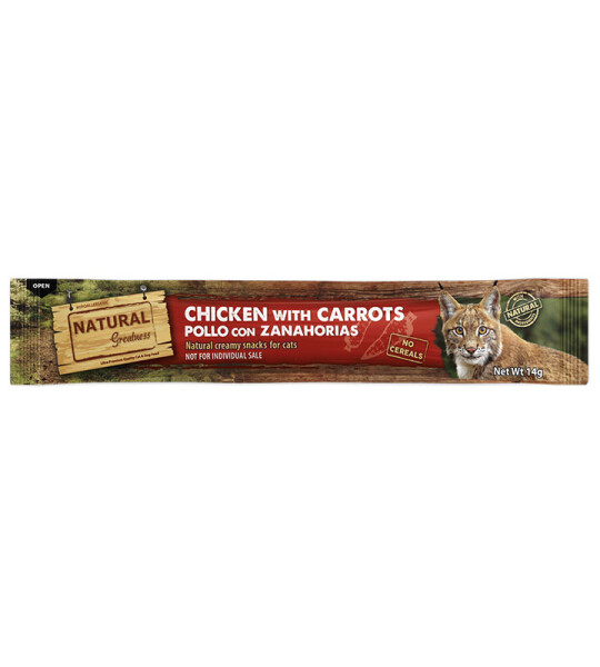 Natural Greatness Crema de Pollo con Zanahorias para Gatos