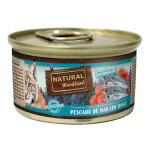 Natural Woodland Pescado de mar con tomate Gatos 85g