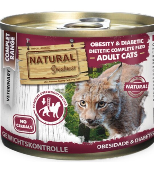 Natural Greatness Gatos Dieta Veterinaria Obesity & Diabetic Control 200g