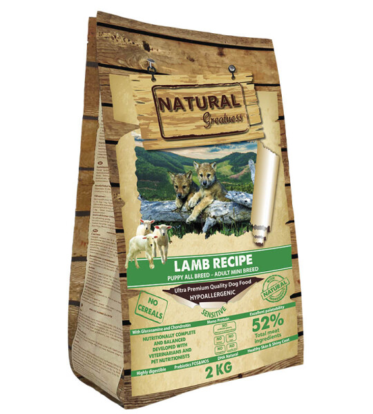 Natural Greatness Receta Cordero para Cachorros y Adultos Mini