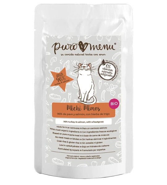 Puromenu Cat BIO Michi Mimos (Pavo y Salmón)