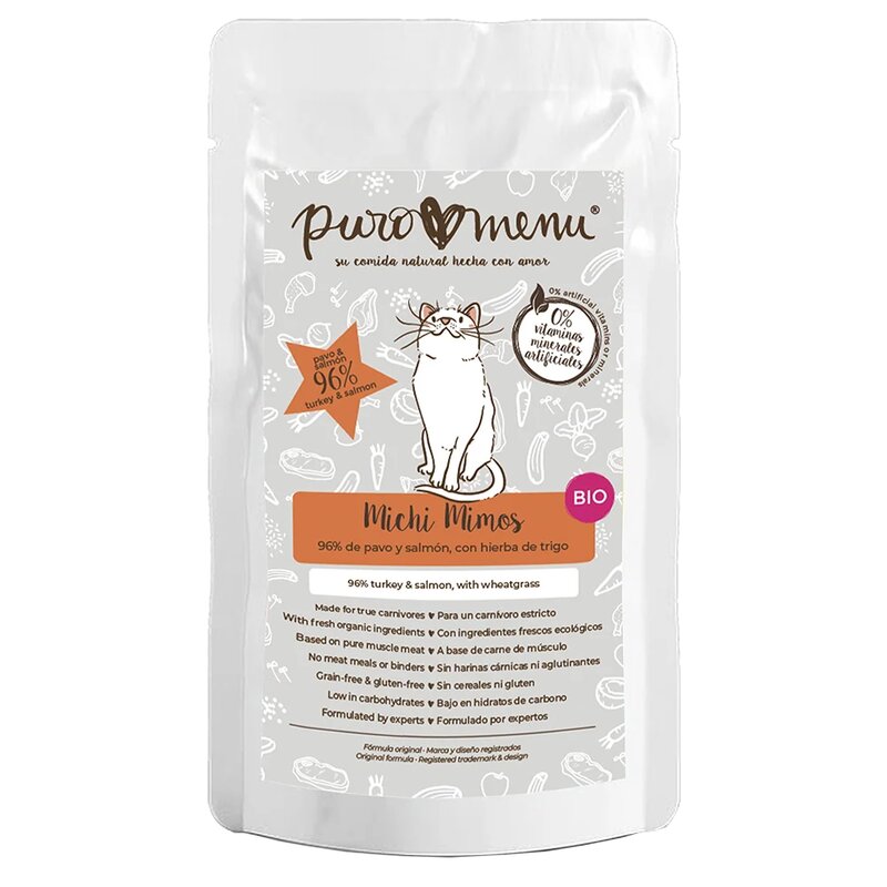 Puromenu Cat BIO Michi Mimos (Pavo y Salmón)